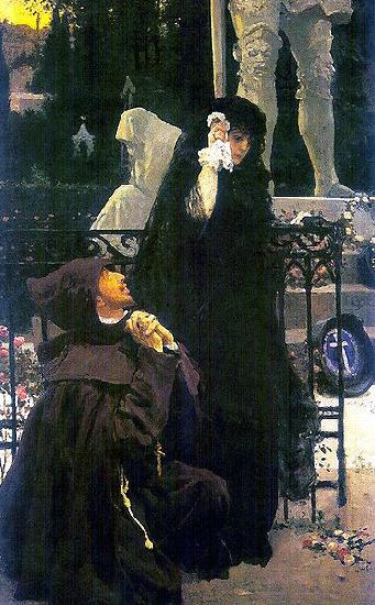 Ilya Repin The Stone Guest. Don Juan and Dona Ana. oil painting image